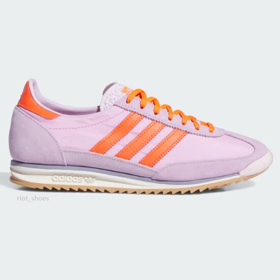 Adidas Women's SL 72 Shoes 'Ice Lavender/Orange' - JH7396