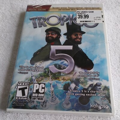 Tropico 5: Limited Special Edition (PC, DVD-ROM, 2014) NEW FACTORY SEALED
