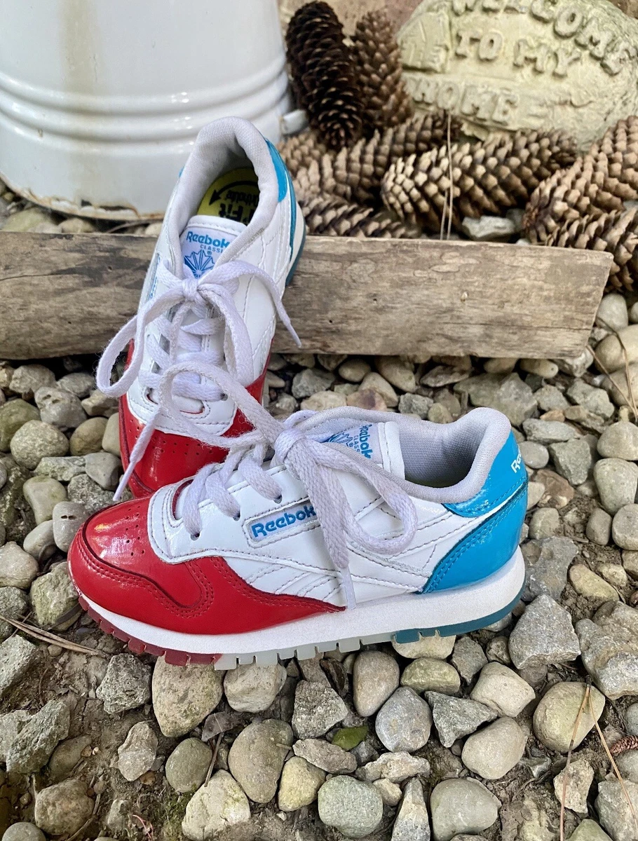 Reebok Classic Red/white/Blue Leather Boys Athletic ShoesSneakers Size 9.5 | eBay