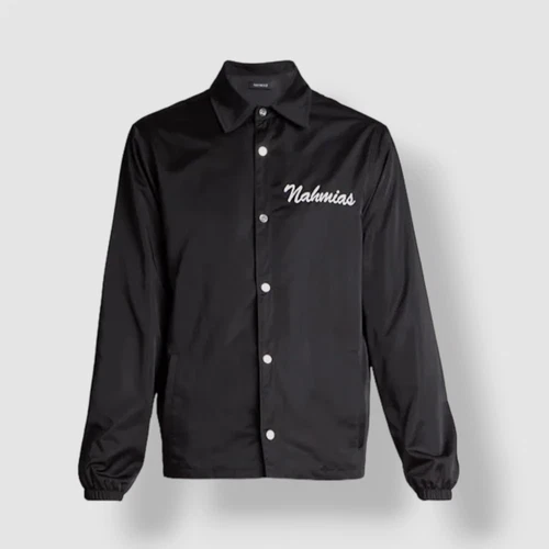 $1200 NAHMIAS Men's Black Nylon Miracle Academy Coach Jacket Size Medium - product listing photo