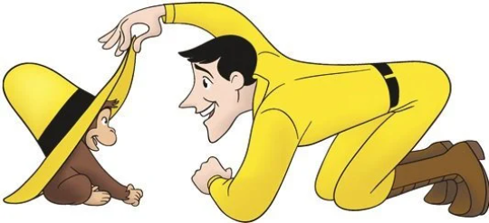 ジョージ様 7 Inch Curious George Man in the Yellow Hat Decal Monkey Removable