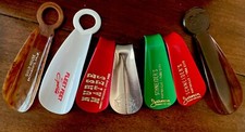 Mixed Lot of 7 Vintage Shoe Horns Plastic/Metal Florsheim, Various Advertising