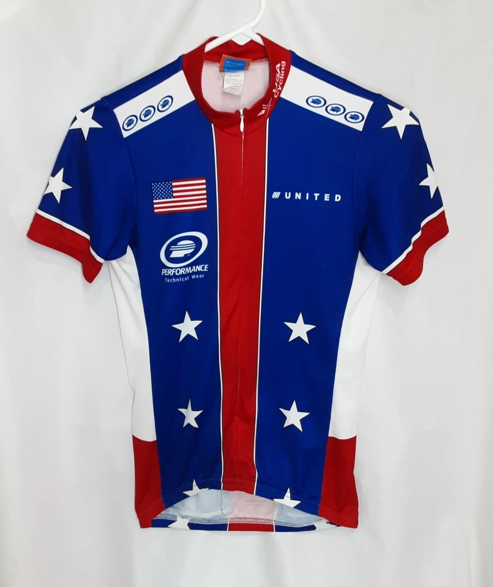 Red white and blue cycling 2025 jersey