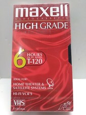 New Maxwell High Grade 6 Hour T-120 Blank VHS Sealed Tape VCR Video cassette
