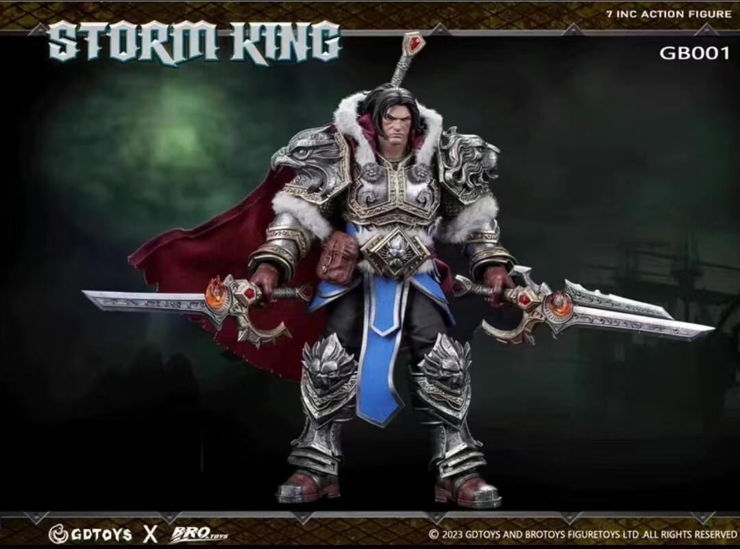 GDTOYS x BROTOYS 7インチ ストーム キング GB001 7'' Storm King Varian Wrynn GDTOYS X BROTOYS WOW Action Figure New