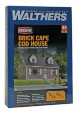 Walthers Cornerstone 933-3774 HO Scale Brick Cape Cod House Kit