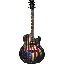 Dean Mako Valor Acoustic /electric Usa Flag