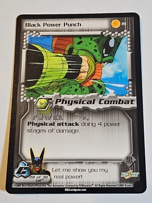 Black Power Punch 2001 Score Unlimited Dragon Ball Z DBZ TCG #19