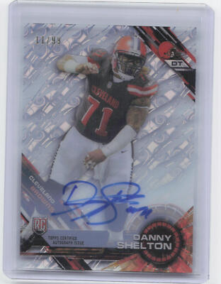 2015 Topps High Tek #60 Danny Shelton Autographs Tidal Diffractor #/99