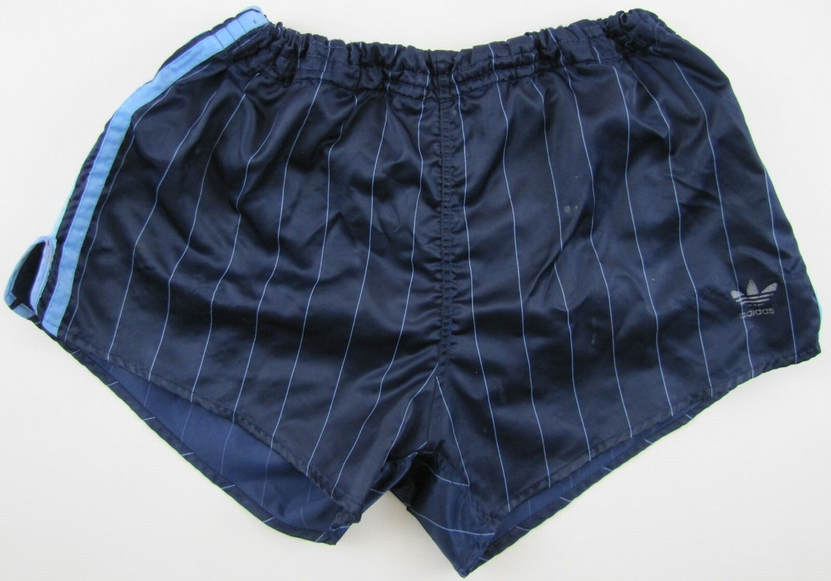 Adidas vintage 1980s pinstriped navy nylon shorts Hose soccer West