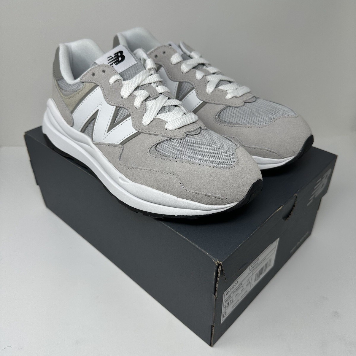 Nb 5740 Grey Day New Balance 57/40 Mens Size D White Light Gray
