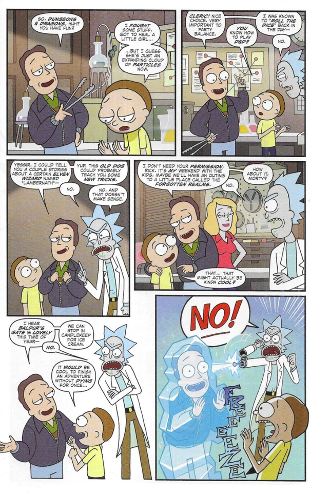 Rick And Morty Comic 3 Dungeons and Dragons Cover A First Print 2018 ...