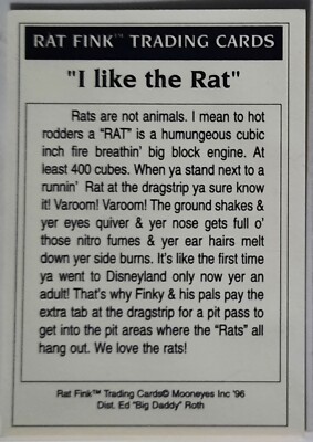 1996 Rat Fink card 