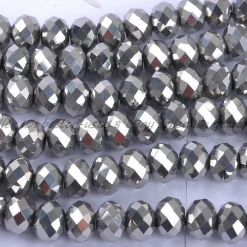 Wholesale Quality Czech Crystal Faceted Rondelle Spacer Beads 4MM 6MM 8MM 10MM - Picture 74 of 101
