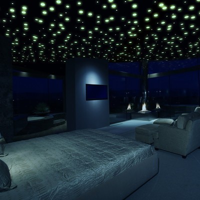 In The Dot 3d Room Ceiling Wall Sticker Decor Dark Glow Star Shape