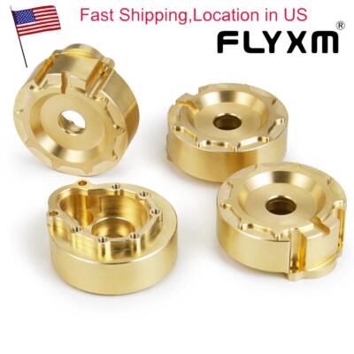 FLYXM Heavy Duty Metal Brass Wheel Weights for Traxxas 1:10 RC TRX4 Crawler 4pcs