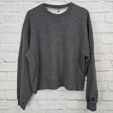 Vintage Russell Athletic Cropped Sweatshirt Men's M Women's Retro Style 23x21.5