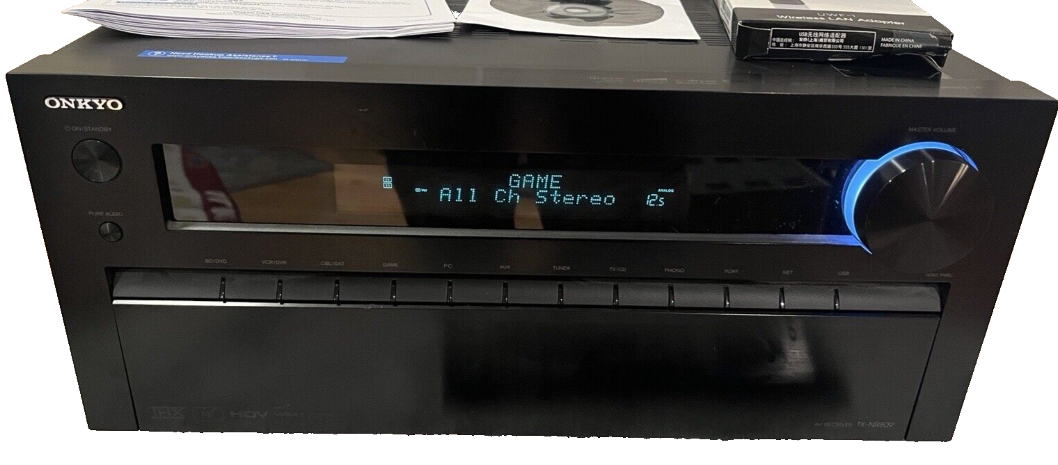Onkyo TXNR809 7.2 Channel 180w AV Stereo ReceiverPowers On but No