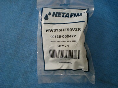 Netafim PRV075HF50V2K - Netafim 3/4-inch Pressure Regulator HI FLOW 50 Psi