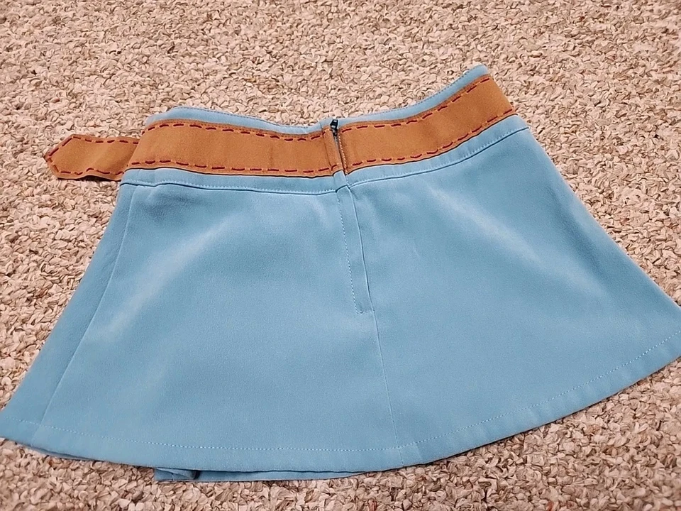 AMERICAN GIRL NIKKI'S NICKI MEET SKIRT GIRLS SIZE 6 WESTERN Blue Embroidered - Image 4 of 4