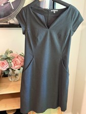 GAP Cap Sleeve Pinstripe Sheath Dress Gray Size 4 Workwear Career Office