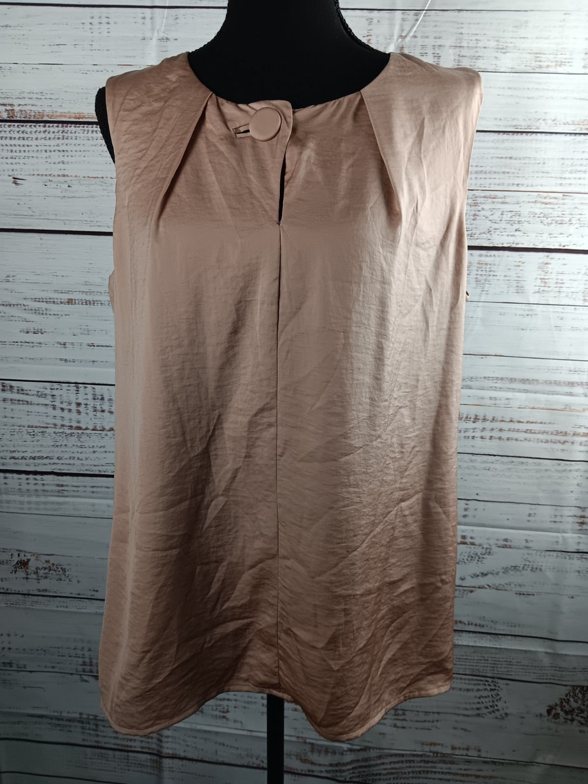 CABI BUTTON UP BLOUSE  Woman's SIZE Medium Dusty Rose Polyester Career
