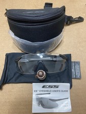 ESS ICE Eyeshield Ballistic Shooting Glasses Bendable Frames Clear Dark Lens