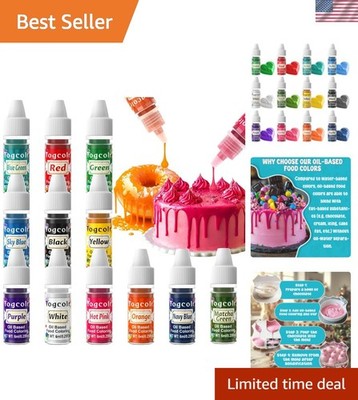 Oil Based Food Coloring - 12 Color Flavorless Food Coloring Set for Chocolate...