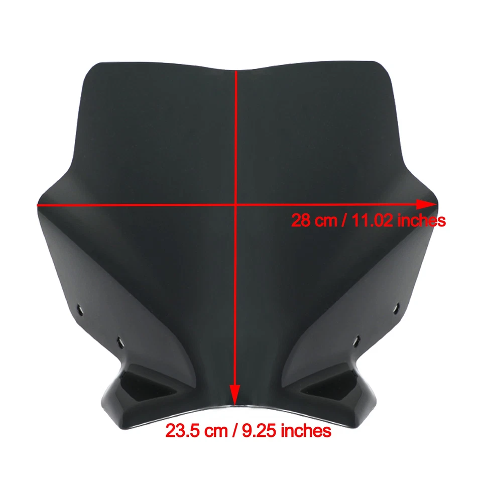 Windshield WindScreen fit for DUCATI Monster 821 1200 1200S 1200R 2014-2020 BLK - Изображение 3 из 4