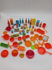 Vtg 70s 1978 80s Barbie Dream House Refrigerator Food Lot Kitchen Groceries