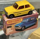 Matchbox Lesney Superfast 21C Renault 5TL Yellow Le Car Original Box 1978 Red