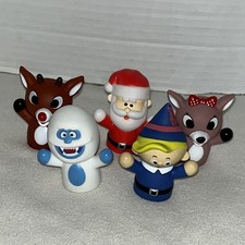 Rudolph The Red Nosed Reindeer Christmas Holiday 5 Piece Finger Puppets 2.5