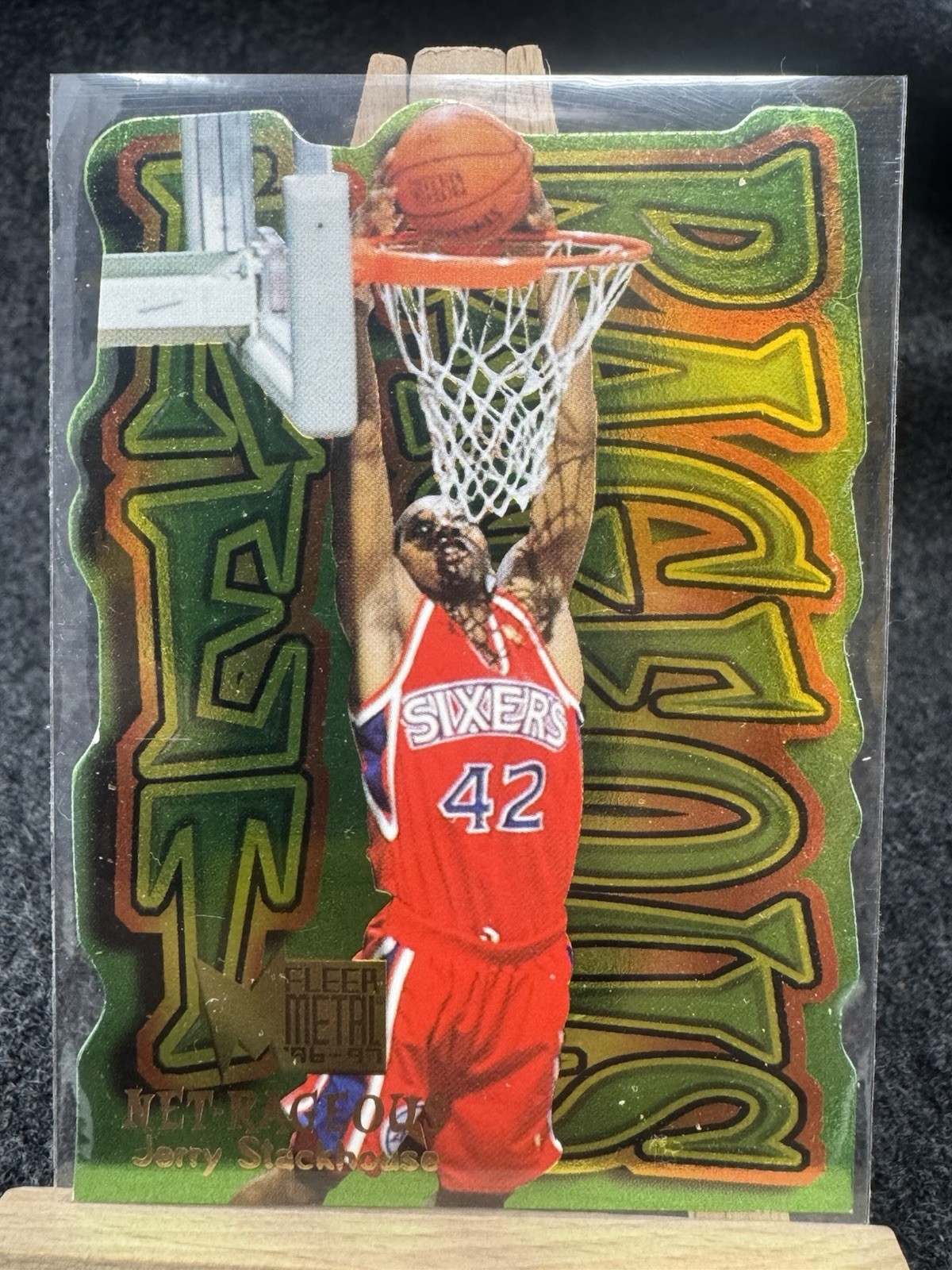1996-97 Metal Net-Rageous #9 Jerry Stackhouse! 76ERS