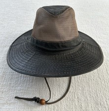 Dorfman Pacific Co. Men's Weathered Cotton Big Brim with Mesh Size Large