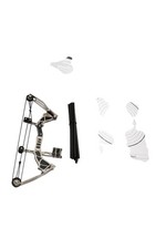 Jincene Mini Compound Bow Target Set Aluminum Alloy Silver Target Practice