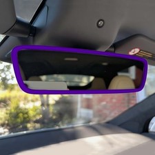 Car Rear View Mirror Protector Frame, Car Rearview Mirror Cover, Purple