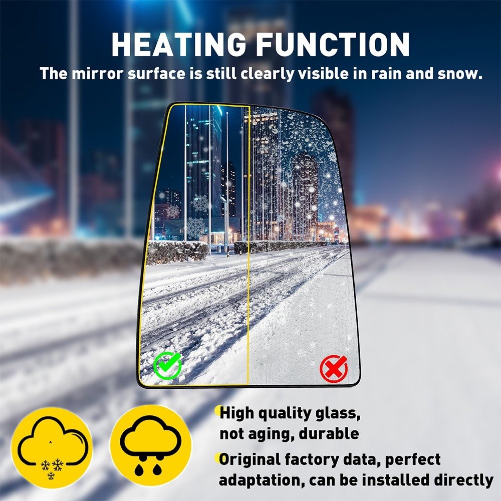 for Ford Transit Van 150 250 350 Mirror Glass Upper Passenger Side Right RH New thumbnail 3
