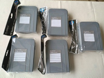 Lot of 5 Orico 3.5'' Hard Disk Drive Gray Protection Box Storage PH Series NEW