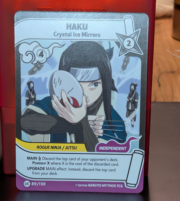 Naruto Mythos TCG - Haku Crystal Ice Mirrors 89/130 UC 1st Ed English Near Mint