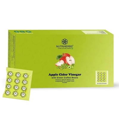 NUTRiHERBS Apple Cider Vinegar Powder Green Coffee Beans, Amla 30 Sachets
