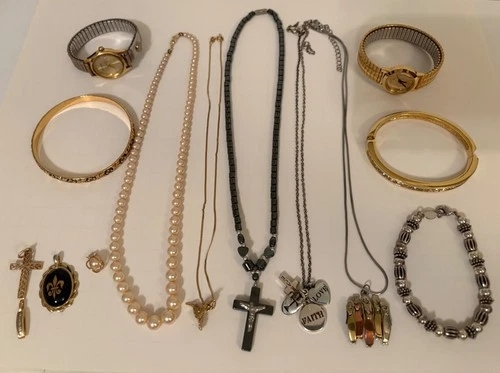 Lots of Costume Jewelry and a Vintage Limoges Pendant