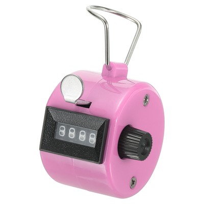 Clicker Counter,Handheld Tally Counter Mechanisch 4-stellige Counter Rosa
