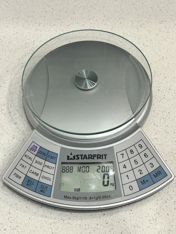 Báscula de cocina de alimentos nutricionales Starfrit Max 5 kg dieta de calorías - probada y funciona Foto 4 de 4