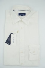 Men ETON Button Under Collar Shirt Cotton & Linen Contemporary Size 41 16