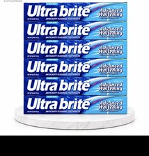 Ultra Brite Advanced Whitening Toothpaste Clean Mint Fluoride 6 Oz - 6 Pack