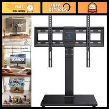 Universal Swivel TV Stand for 37-75" TVs, Height Adjustable, Holds 99lbs, VESA 6