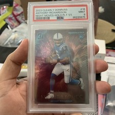 2023 Panini Clearly Donruss ANTHONY RICHARDSON Night Moves Holo Platinum 1/1 RC