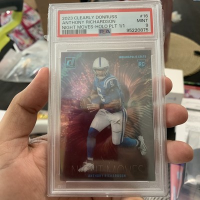 2023 Panini Clearly Donruss ANTHONY RICHARDSON Night Moves Holo Platinum 1/1 RC