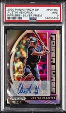2020 PANINI PRIZM DRAFT PICKS POWER SURGE SILVER PRIZM AUSTIN HENDRICK PSA 9