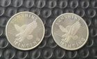 *LOT OF 2- SUNSHINE MINT 1/2 OZ .999 SILVER ROUNDS-- 1 OZ. TOTAL*